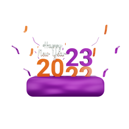 Feliz año nuevo 2023  3D Icon