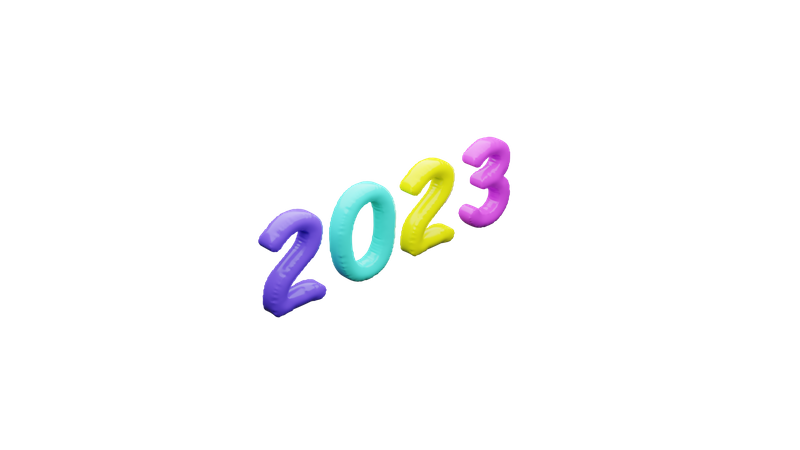 Feliz año nuevo 2023  3D Icon