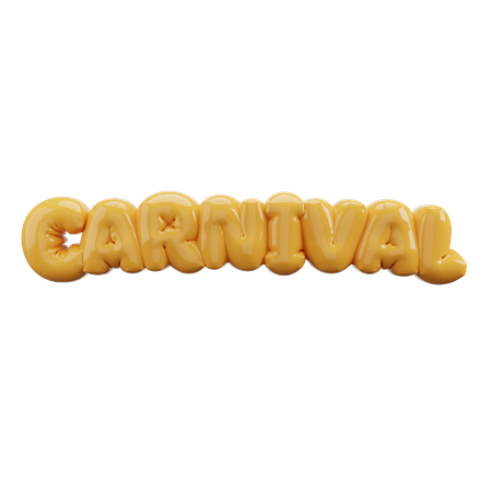 Letras de balões de bolhas de carnaval feliz  3D Icon