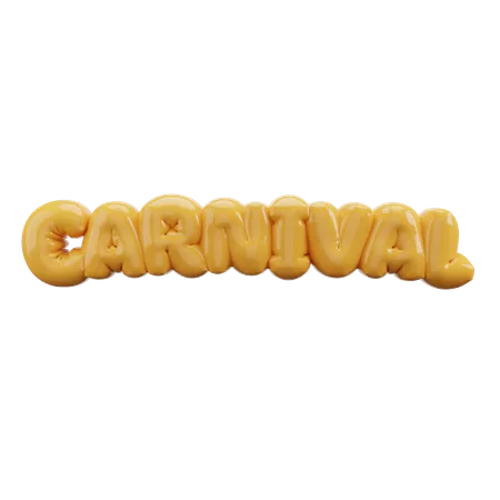 Letras de balões de bolhas de carnaval feliz  3D Icon