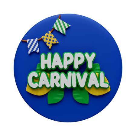 Texto de feliz carnaval  3D Icon