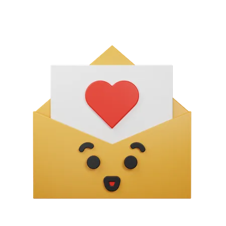 Correo feliz  3D Icon