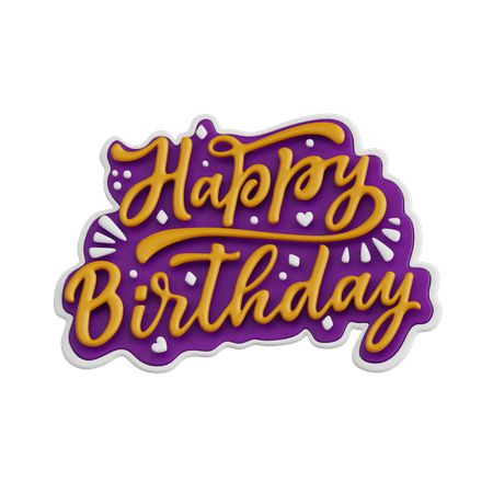 Feliz cumpleaños  3D Sticker