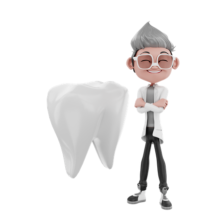 Feliz dentista médico  3D Illustration