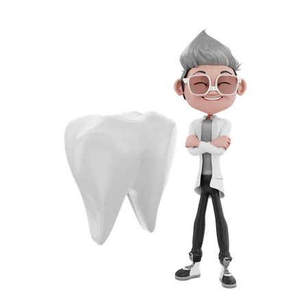 Feliz dentista médico  3D Illustration