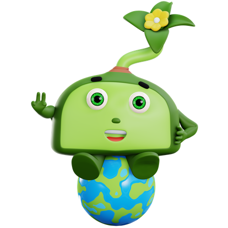 Feliz Dia da Terra  3D Icon