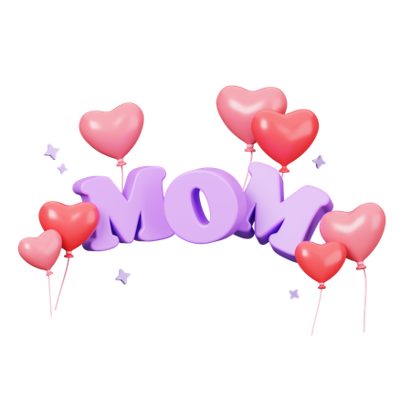 Decoração feliz dia das mães  3D Icon