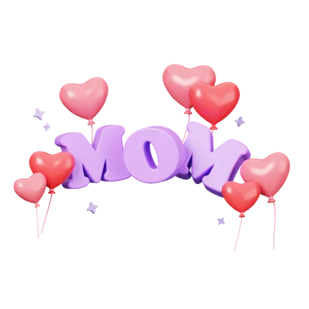 Decoração feliz dia das mães  3D Icon