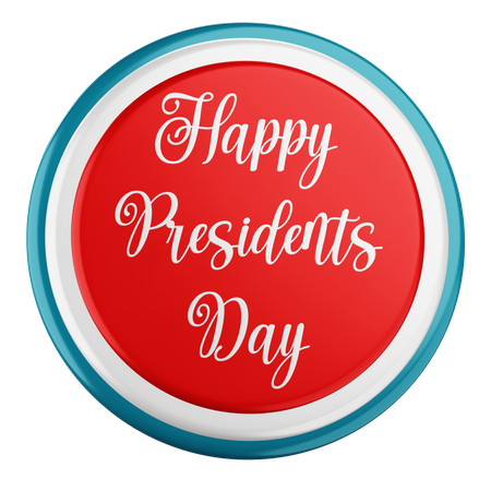 Feliz dia de los presidentes  3D Icon