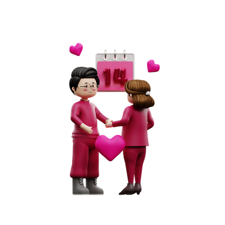 Feliz día de San Valentín  3D Illustration