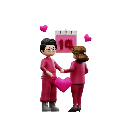 Feliz día de San Valentín  3D Illustration