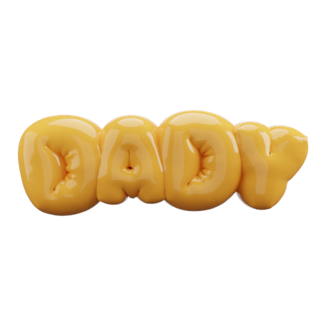 Letras de globos de burbujas para el Día del Padre  3D Icon