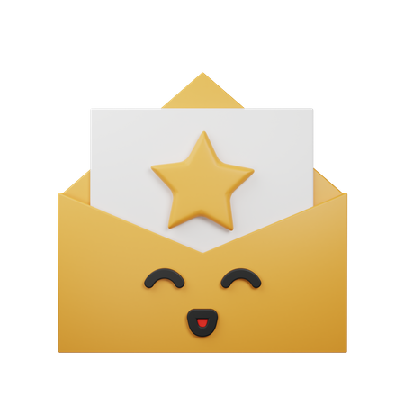 E-mail feliz  3D Icon