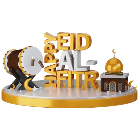 Feliz eid al firr  3D Icon