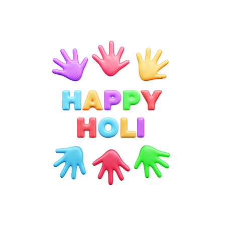 Feliz saludo holi  3D Icon