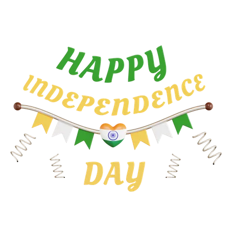 Feliz independência indiana  3D Icon
