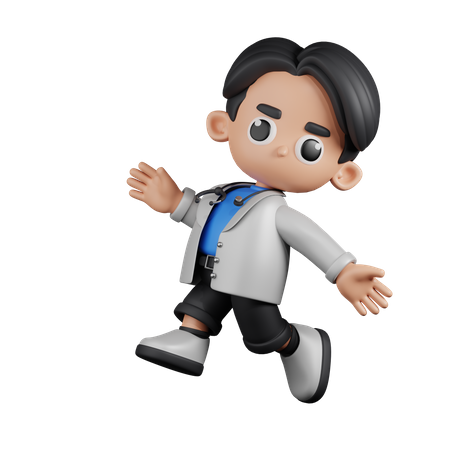 Feliz Doutor Pulando  3D Illustration