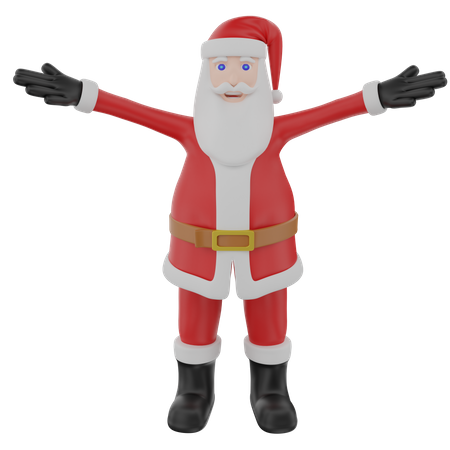 Feliz papa noel  3D Illustration