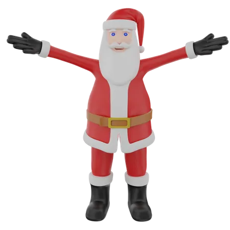 Feliz papa noel  3D Illustration