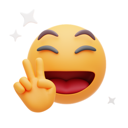 Emoji de feliz paz  3D Icon