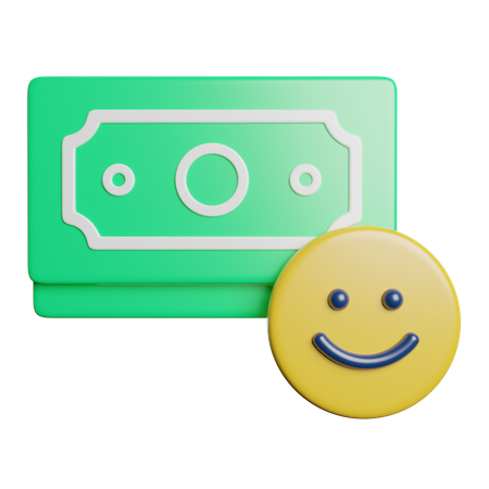 Feliz por dinero  3D Icon