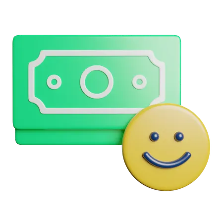 Feliz por dinero  3D Icon