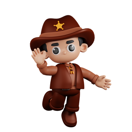 Feliz sheriff  3D Icon