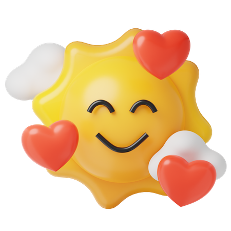 Sol feliz  3D Icon