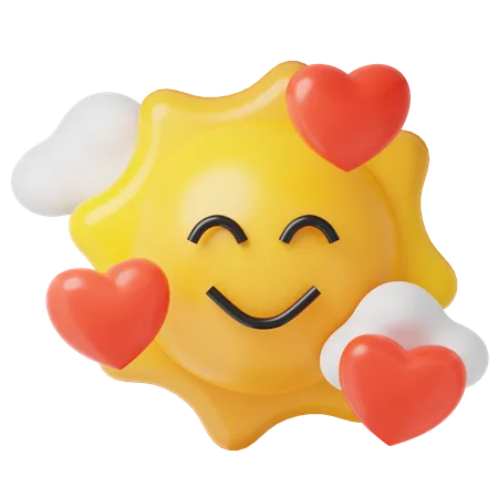 Sol feliz  3D Icon