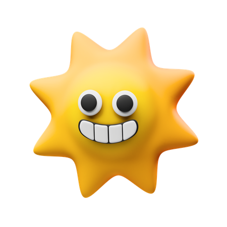 Feliz sol  3D Icon