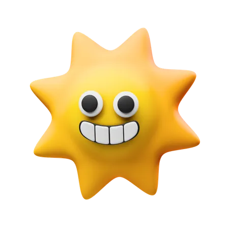 Feliz sol  3D Icon