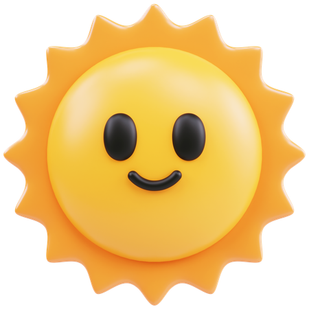 Sol feliz  3D Icon