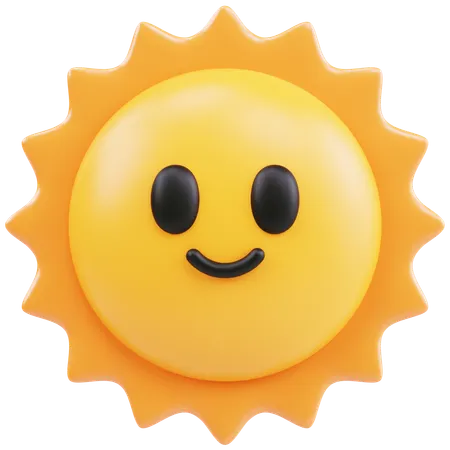 Sol feliz  3D Icon
