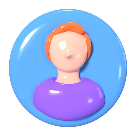 Female Account  3D Icon