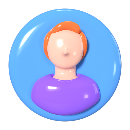 Female Account  3D Icon