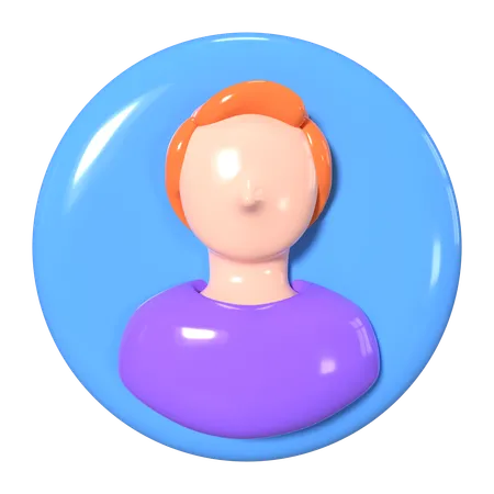 Female Account  3D Icon