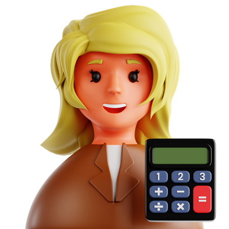 Female Accountant  3D Icon