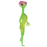 3d female alien logo