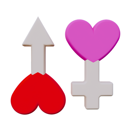 Female and Male  3D Icon