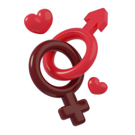 Female and male  3D Icon