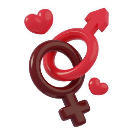 Female and male  3D Icon