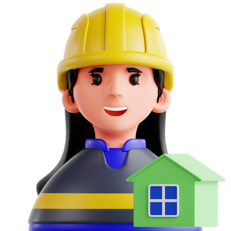 Female Architect  3D Icon