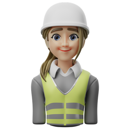Female Architect  3D Icon