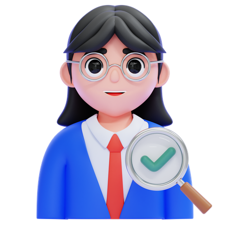 Female Auditor  3D Icon