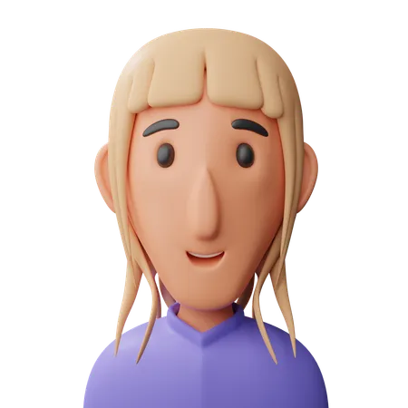 Female avatar  3D Icon