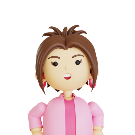 Female Avatar  3D Icon