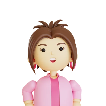 Female Avatar  3D Icon