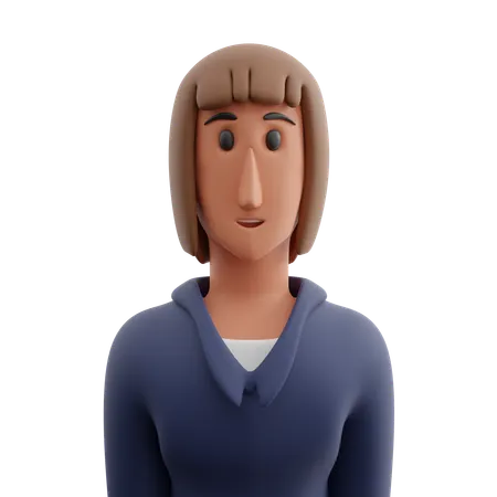 Female avatar  3D Icon