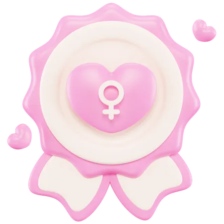 Female Badge  3D Icon