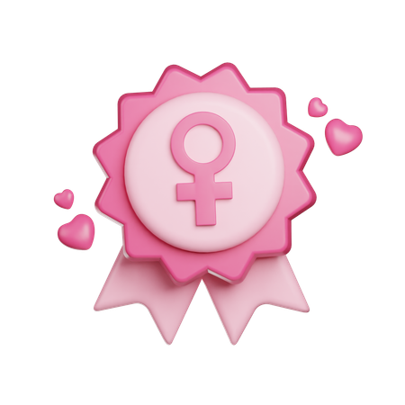 女性バッジ  3D Icon